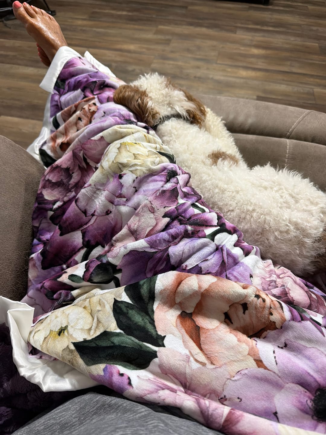 Customer photo review of Purple Promise Blanket