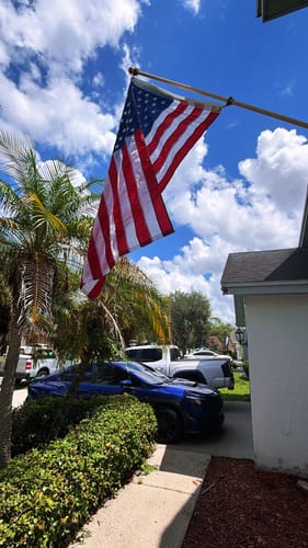 Customer photo review of 3' x 5' American Flag Set