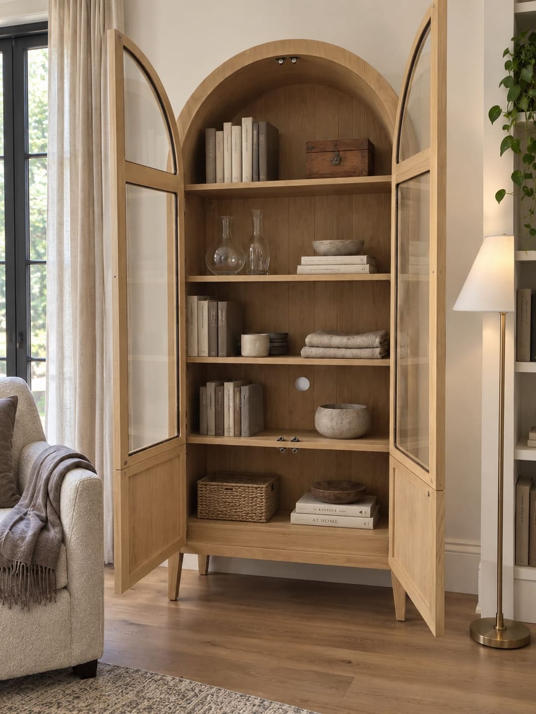 Customer photo review of Harriet Glass Cabinet