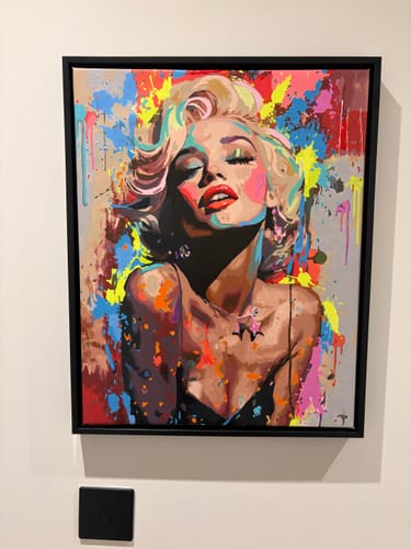 Customer photo review of Marilyn, Neon Splatter (Paint by Numbers)