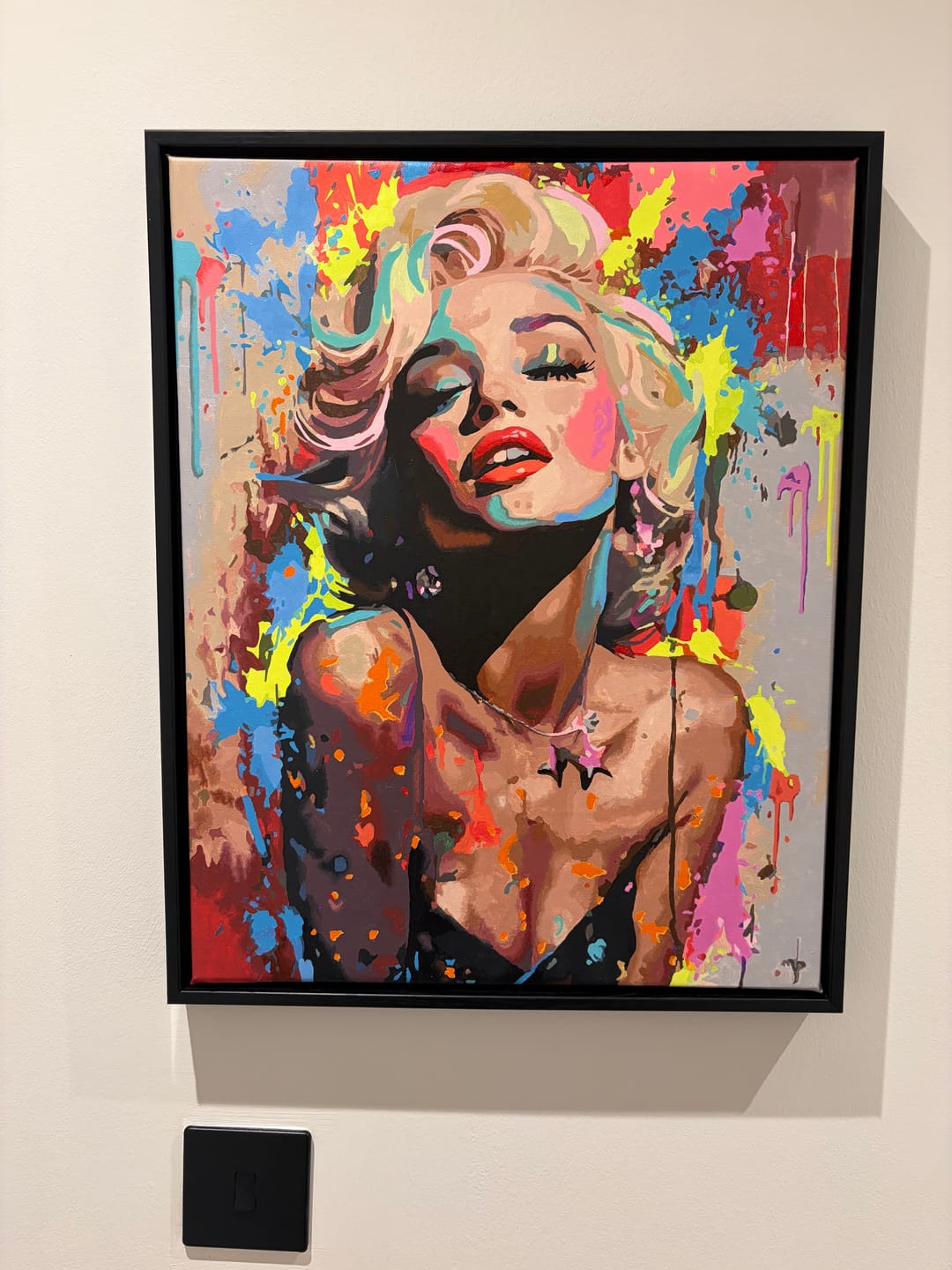 Customer photo review of Marilyn, Neon Splatter (Paint by Numbers)