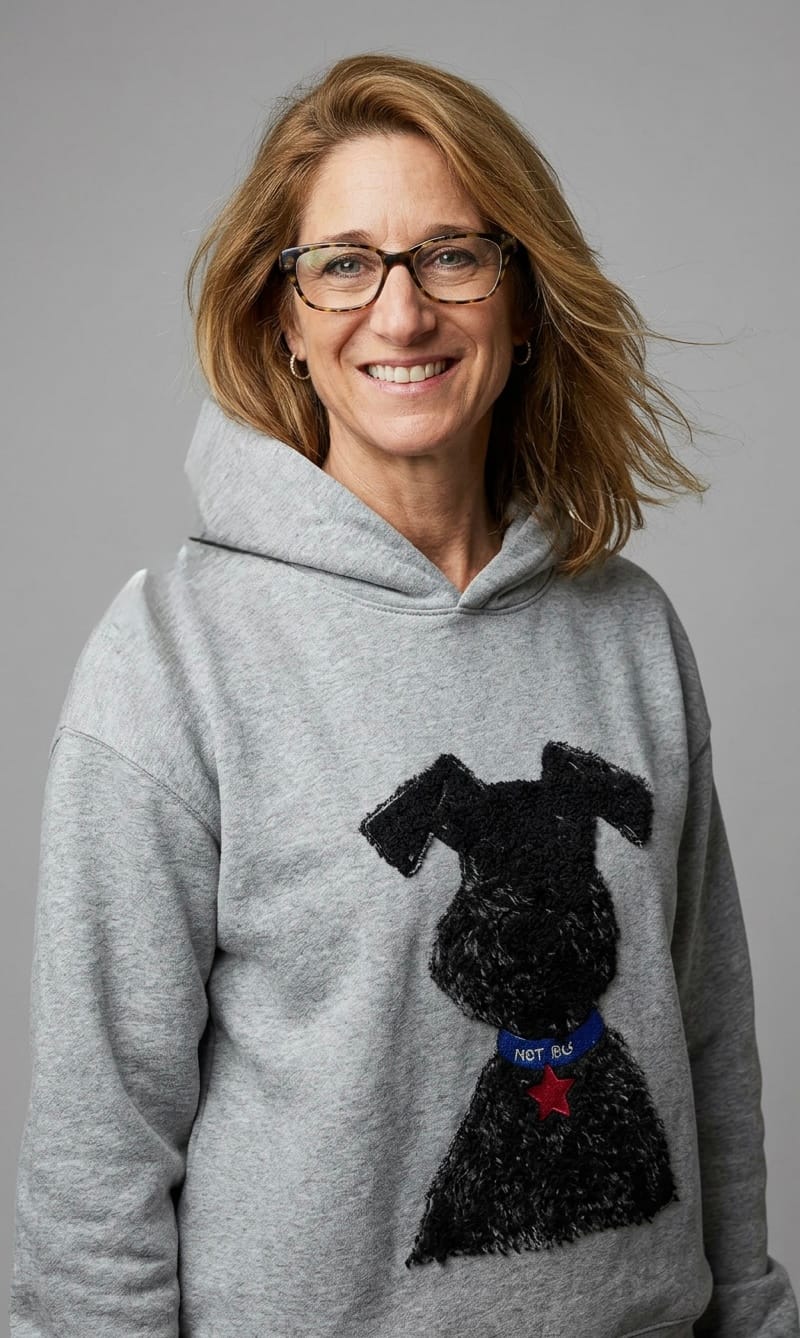Customer photo review of Aelfric eden Graffiti Dog Graphic Oversized Hoodie