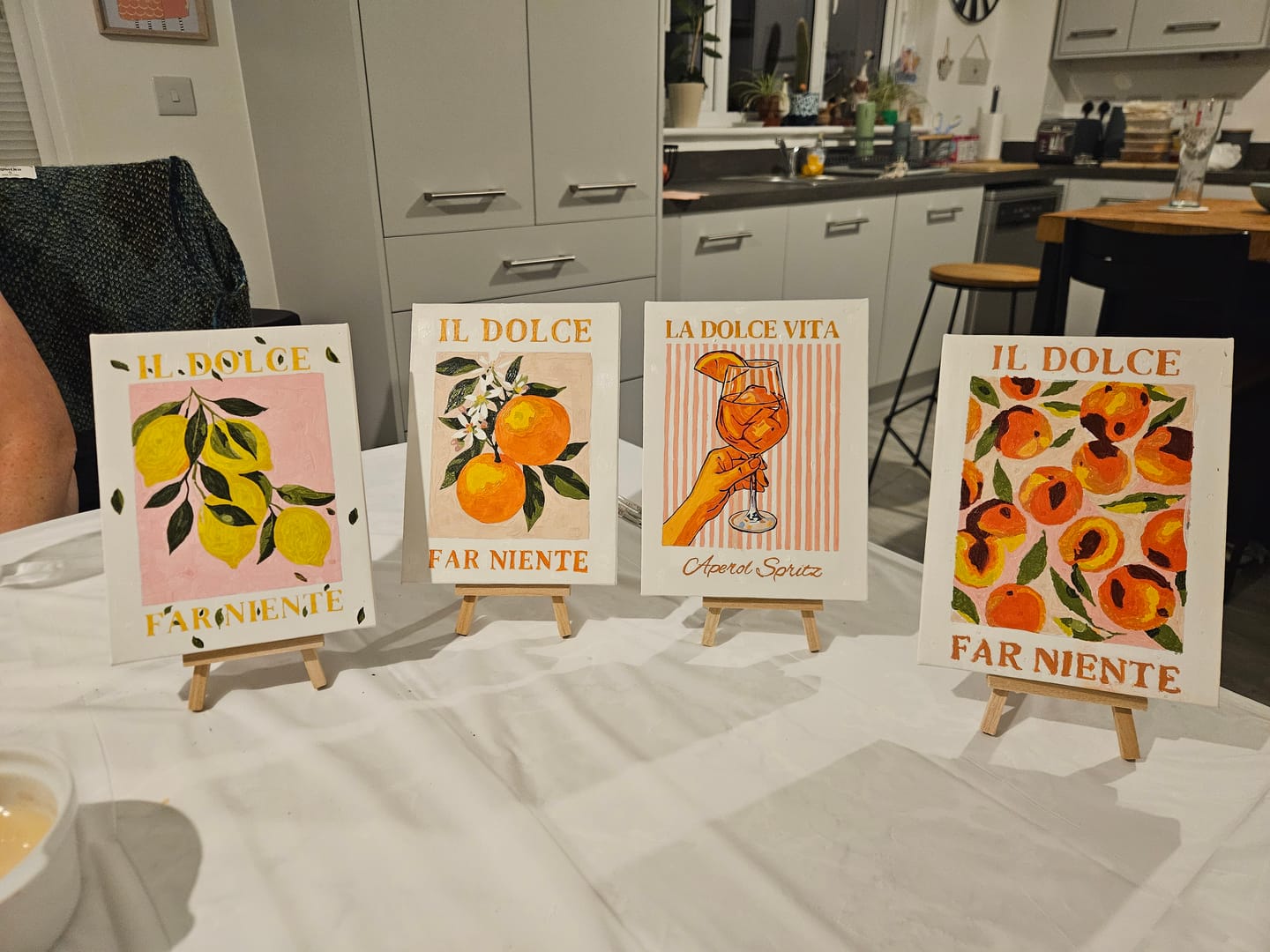Customer photo review of 6 Mini Paintings - Italian ''Dolce Vita'' Set