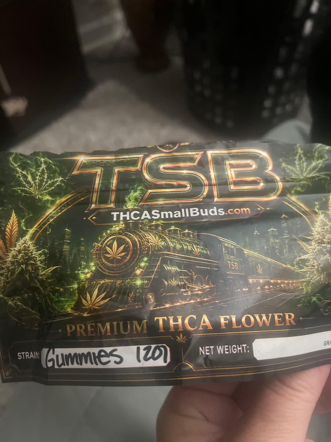 Customer photo review of Gorilla Glue THCA Flower (Purple Cut)