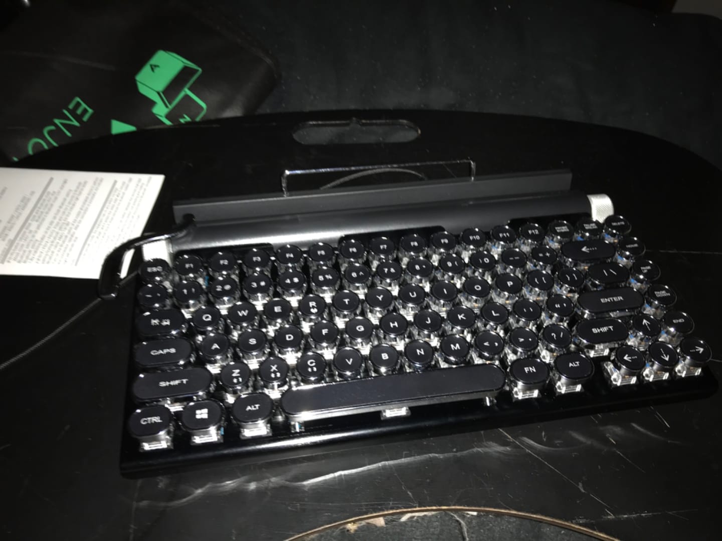Customer photo review of TW1867 Retro typewriter keyboard black