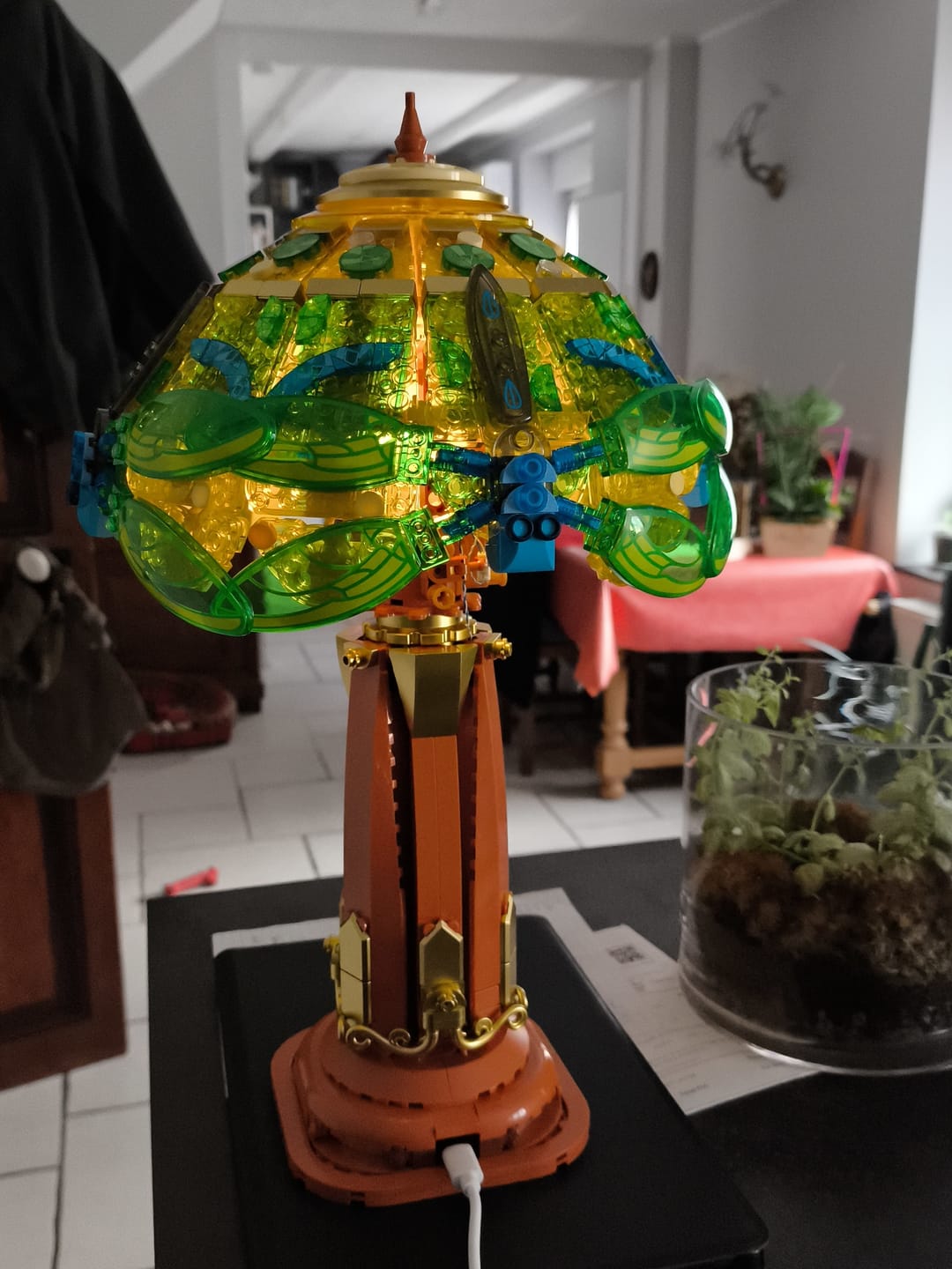 Customer photo review of Pantasy Stained Glass Table Lamp 85042