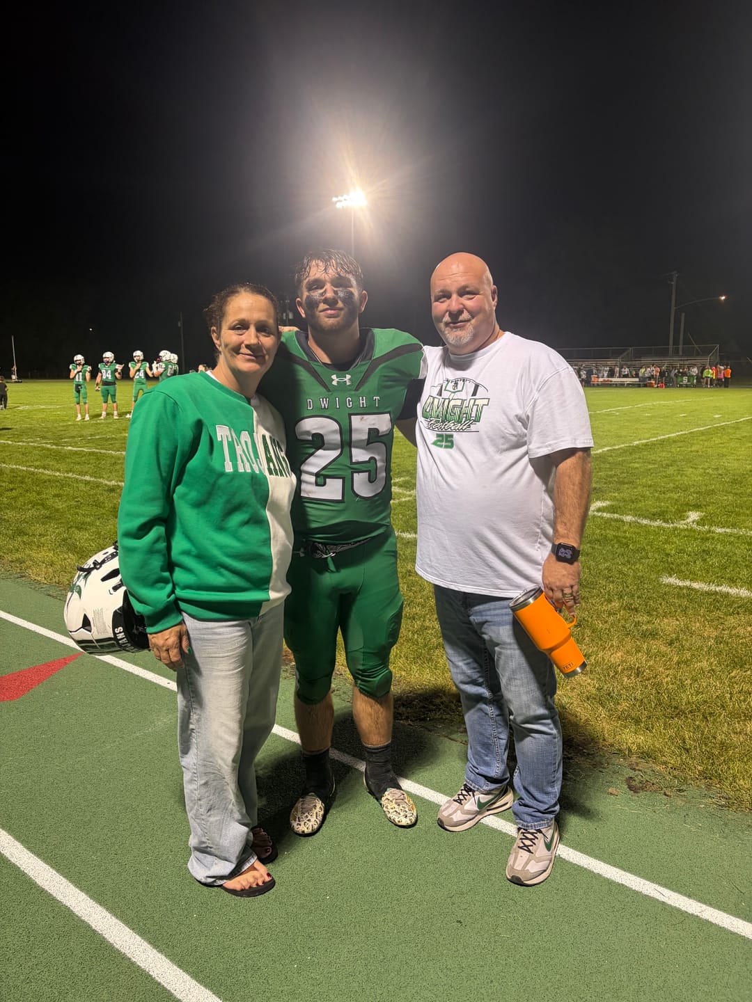 Customer photo review of Custom Glitter Embroidered Two Tone Sweatshirt | Gifts for Sports Mom