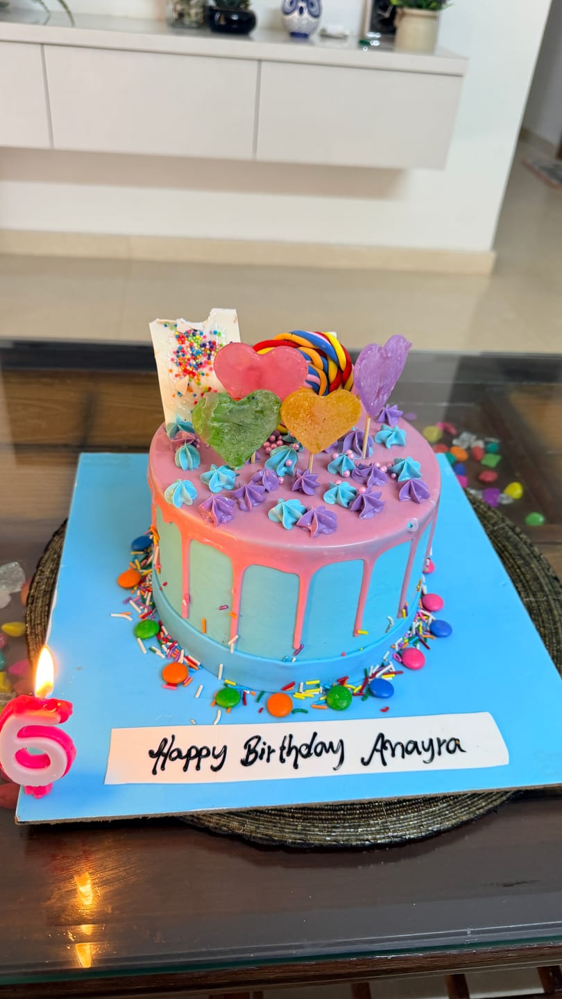 Customer photo review of Candy Drip Birthday Cake