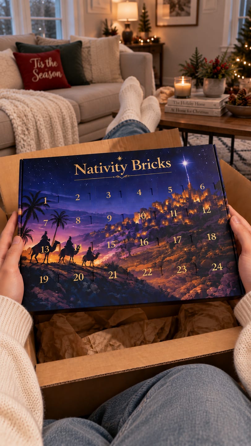 Customer photo review of Advent Calendar Nativity Scene