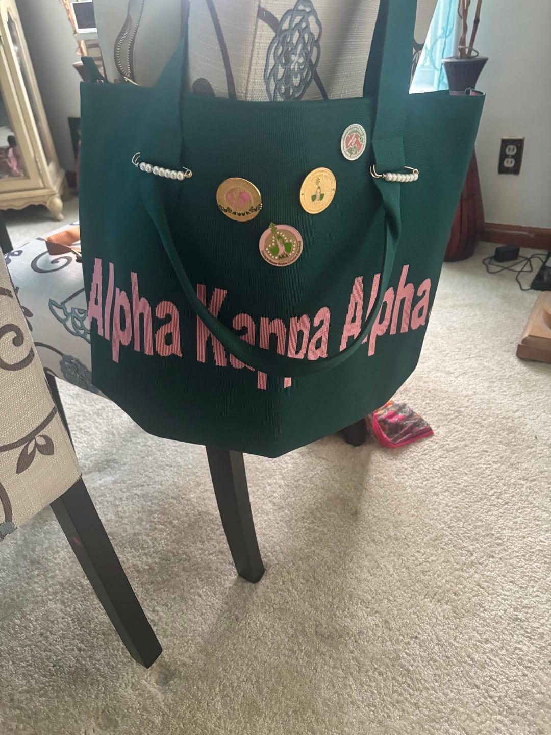 Customer photo review of "PRE-ORDER" Bag-Alpha Kappa Alpha Knit Tote