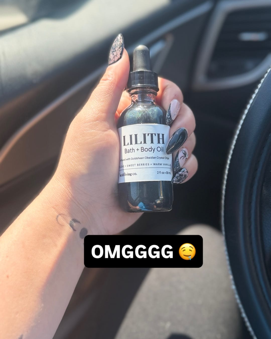 Customer photo review of LILITH Bath & Body Oil