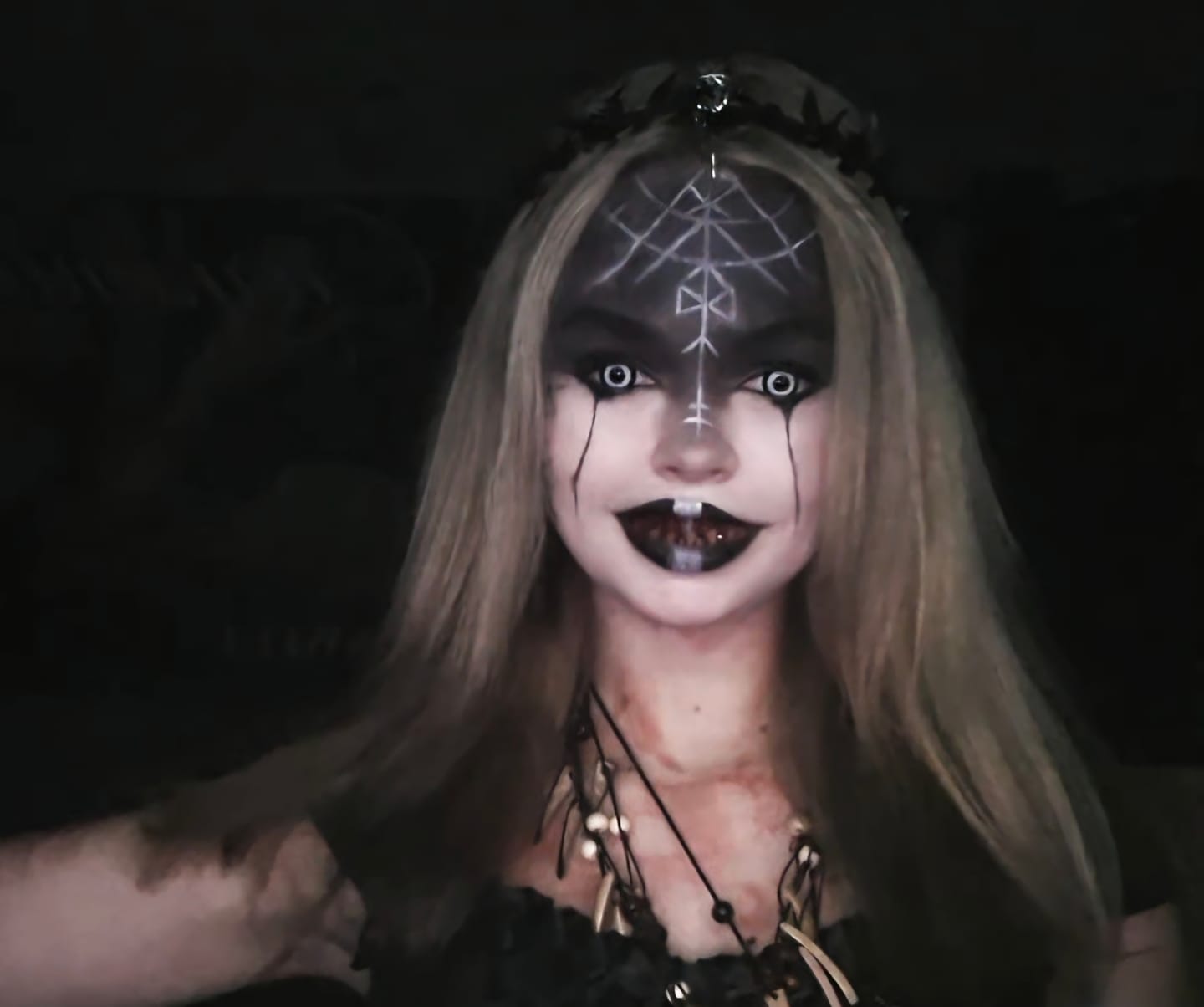 Customer photo review of PRIMAL ® Werewolf III - White Colored Contact Lenses