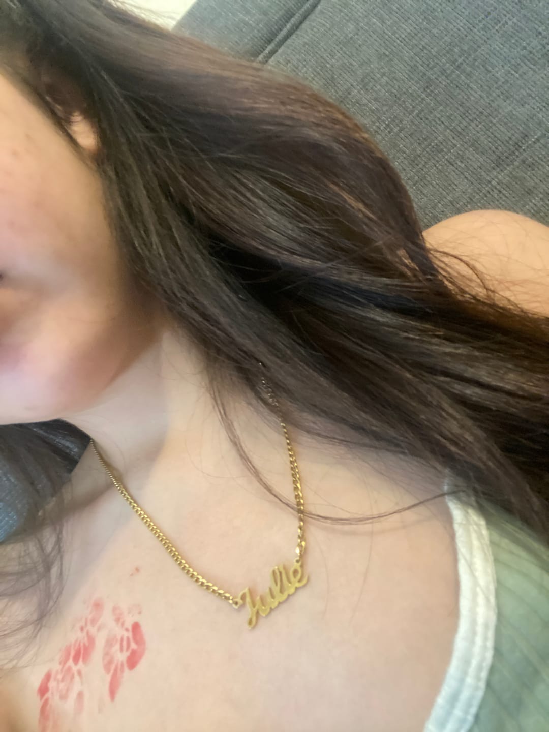 Customer photo review of Custom Name Necklace w/ Cuban Chain