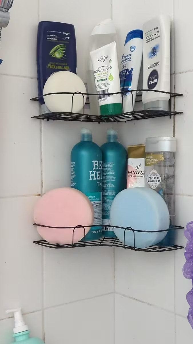 Customer photo review of EckoShelf | Duschablage Ecke ohne Bohren