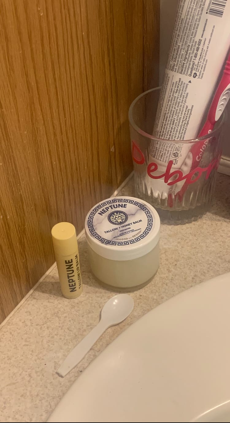 Customer photo review of Neptune Tallow & Manuka Honey Lip Balm
