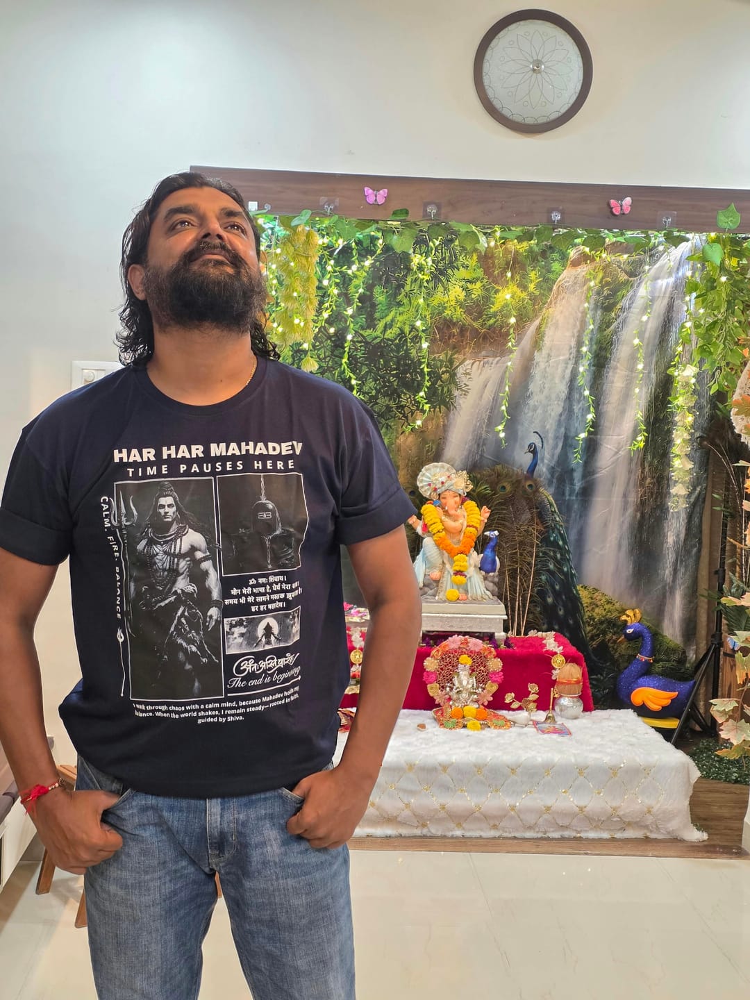 Customer photo review of Mahadev Time Unisex Oversized T-Shirt | Prospera Clothing in India