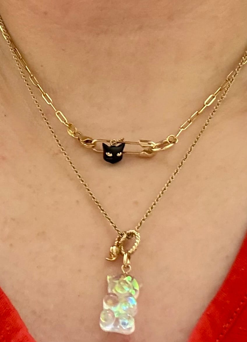 Customer photo review of 14K Single Safety Pin