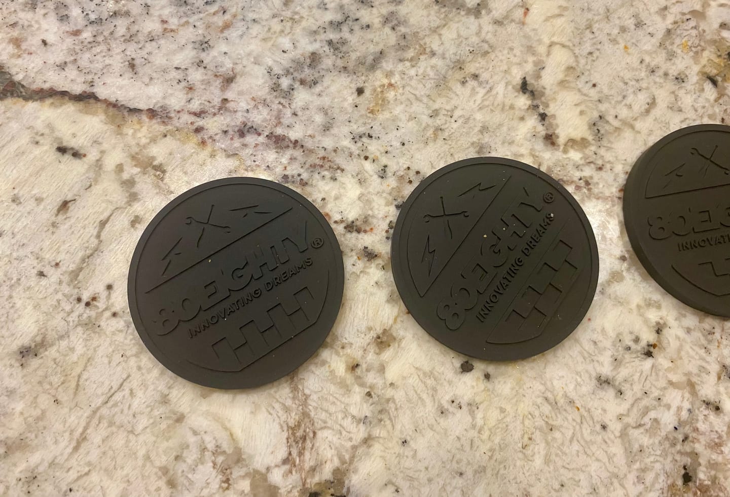 Customer photo review of 80Eighty® Cup Holder Coaster Set