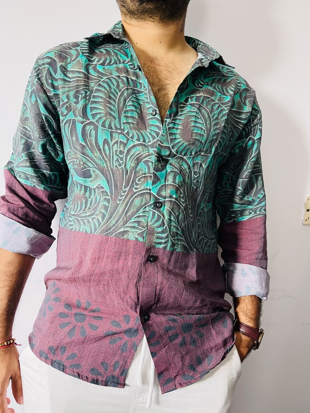 Customer photo review of The Pattern Block Dual Print Shirt