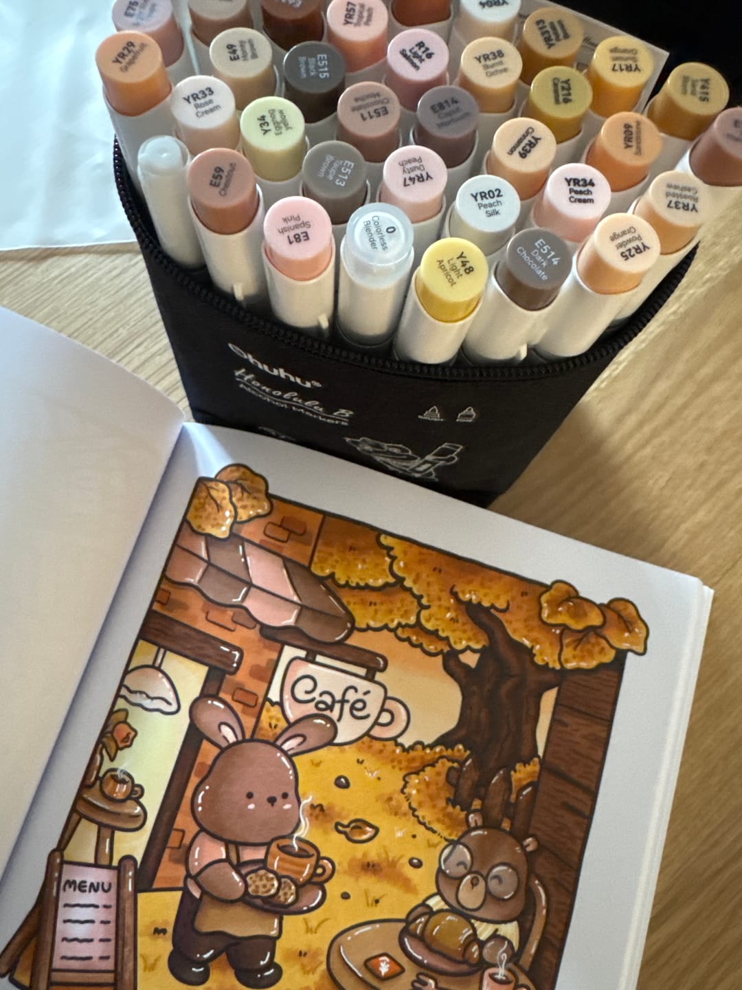 Customer photo review of Ohuhu Honolulu 36 Skin Tone Colors Dual Tips Portrait Alcohol Art Markers (New Color Codes)