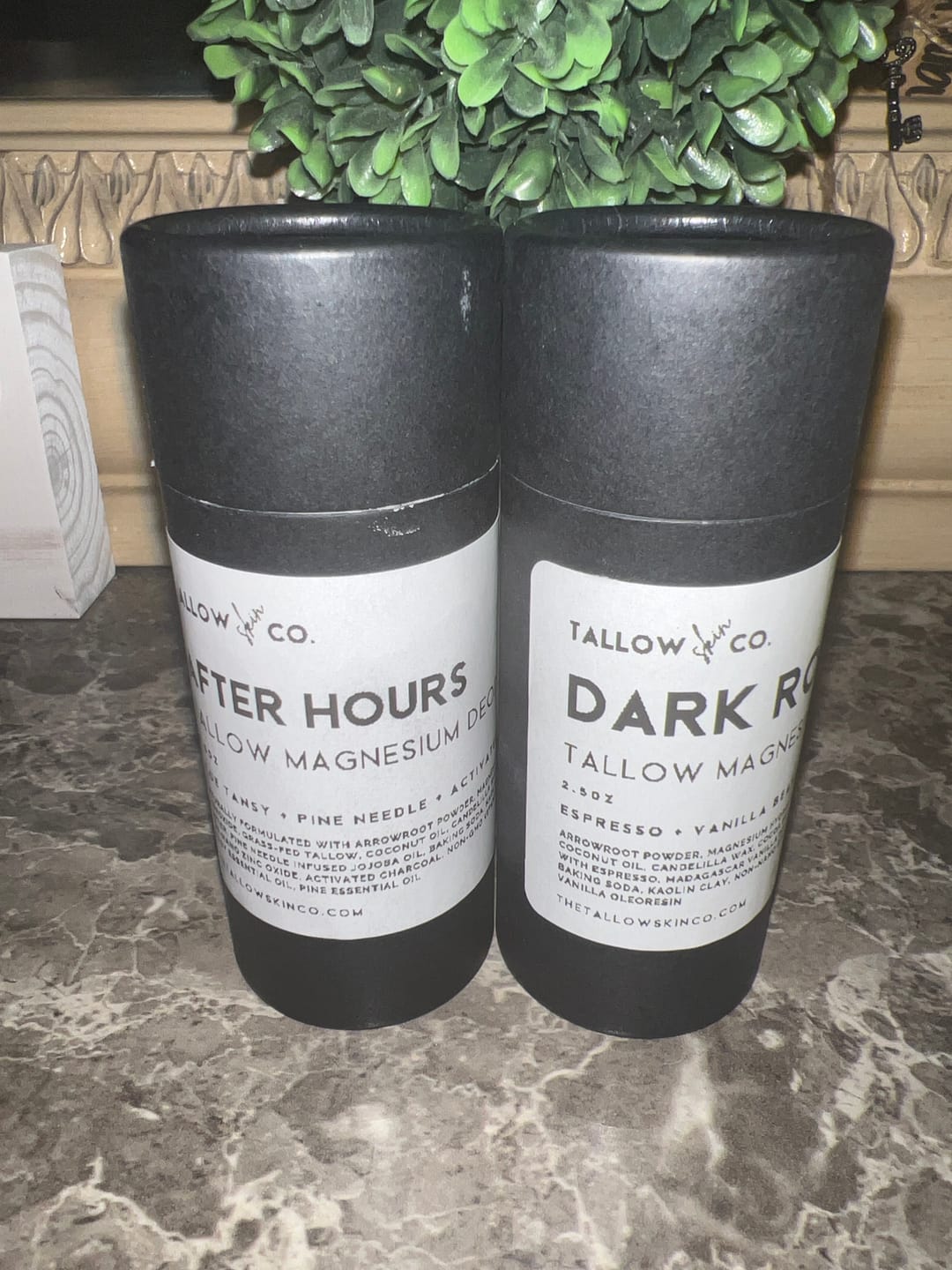 Customer photo review of DARK ROAST | Tallow Magnesium Deodorant