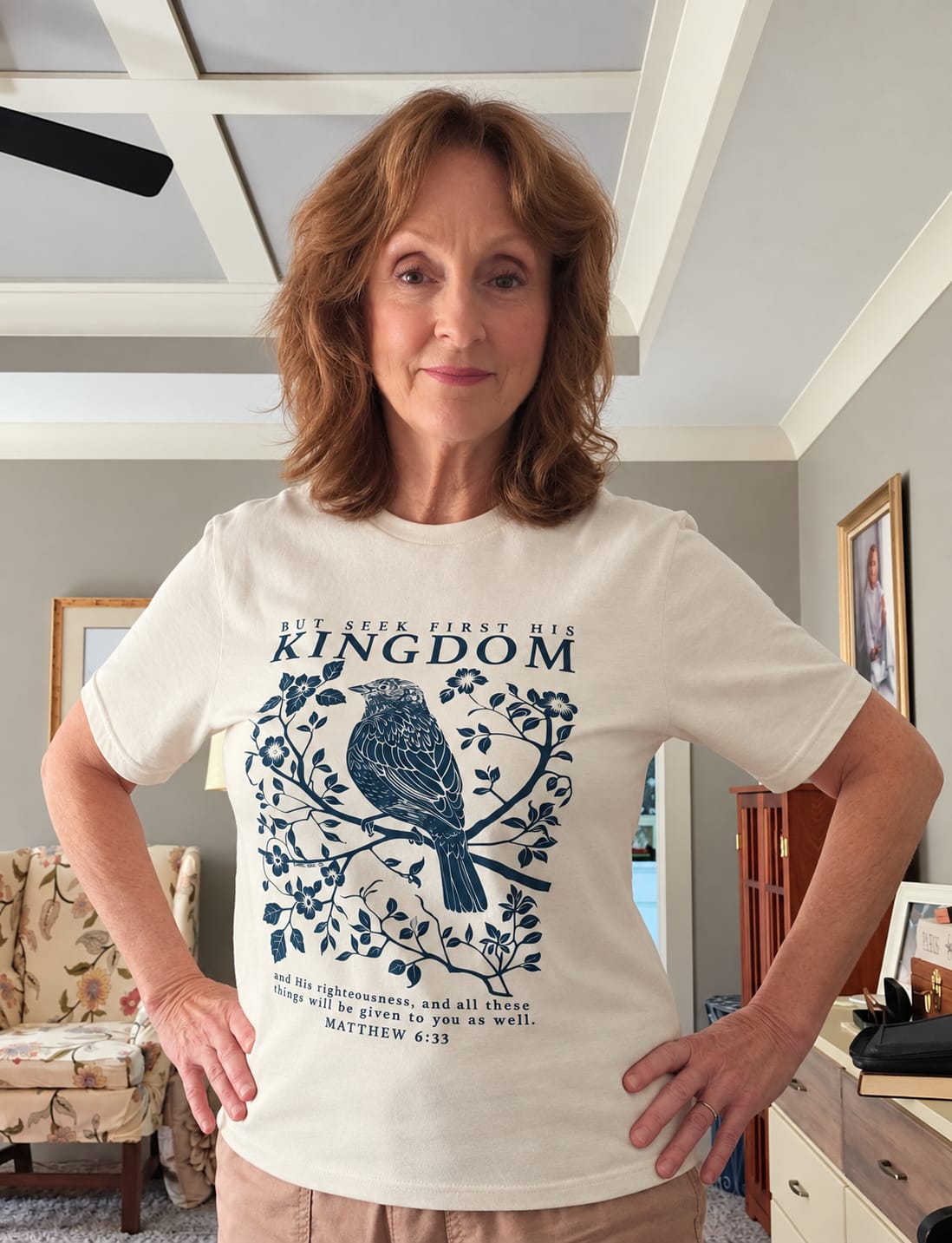 Customer photo review of Seek His Kingdom Tee