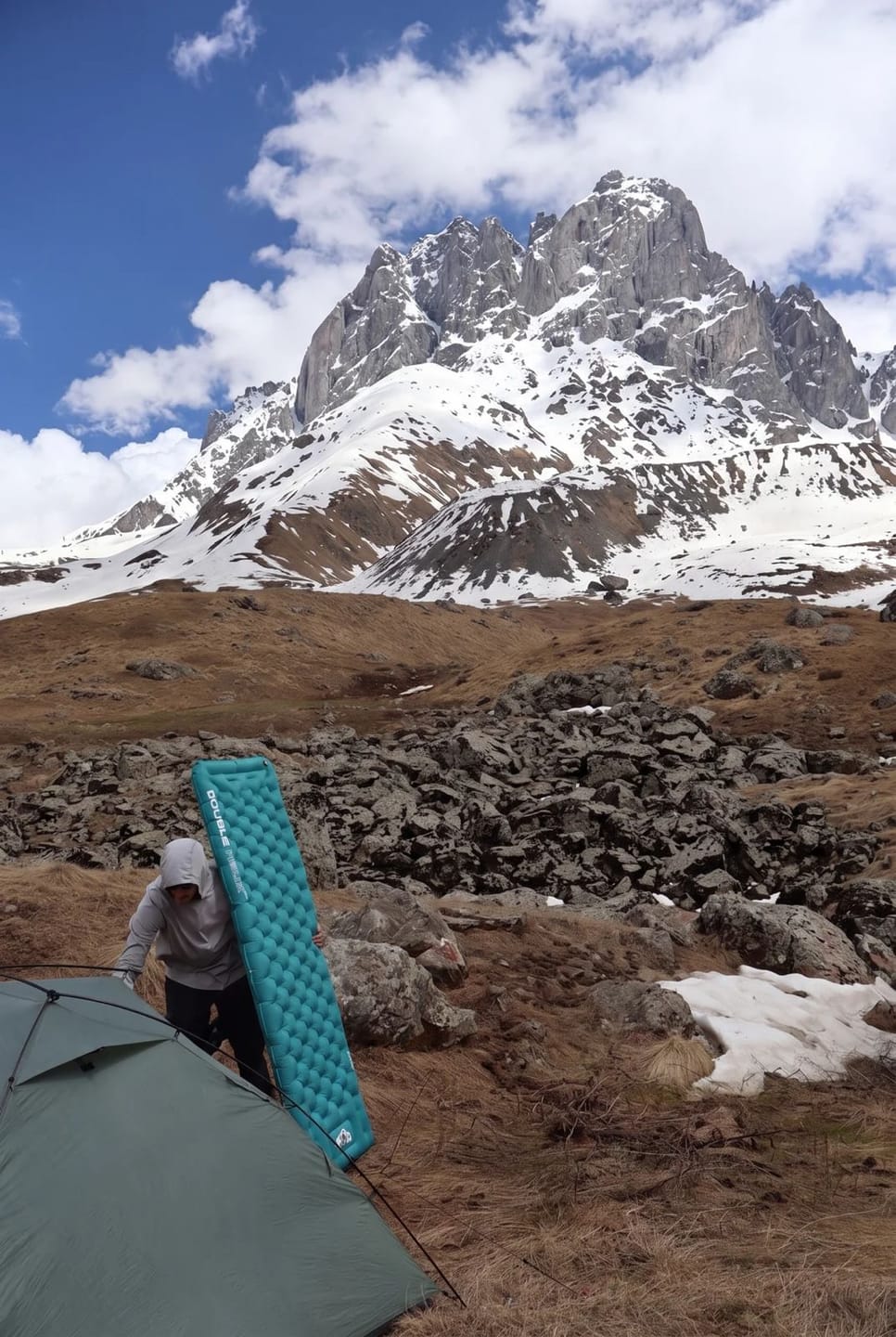 Customer photo review of Double Helix Sleeping Pad