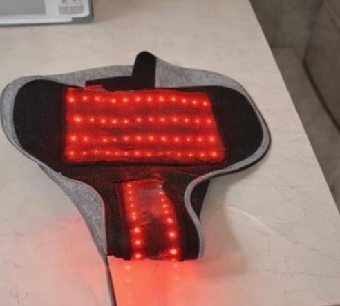 Customer photo review of Faja térmica con terapia de luz roja