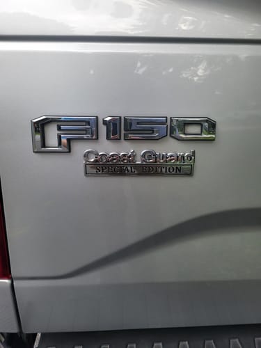 Customer photo review of Coast Guard Special Edition Metal Car Emblem