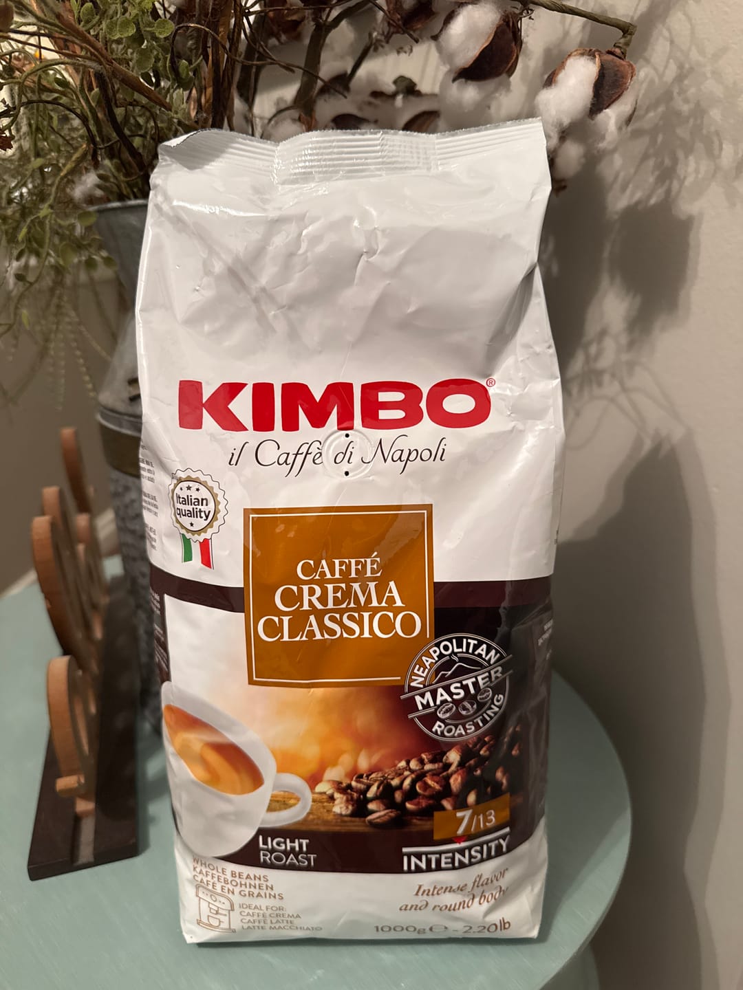 Customer photo review of Crema Classico - Whole Bean Coffee 2.2lb Bag