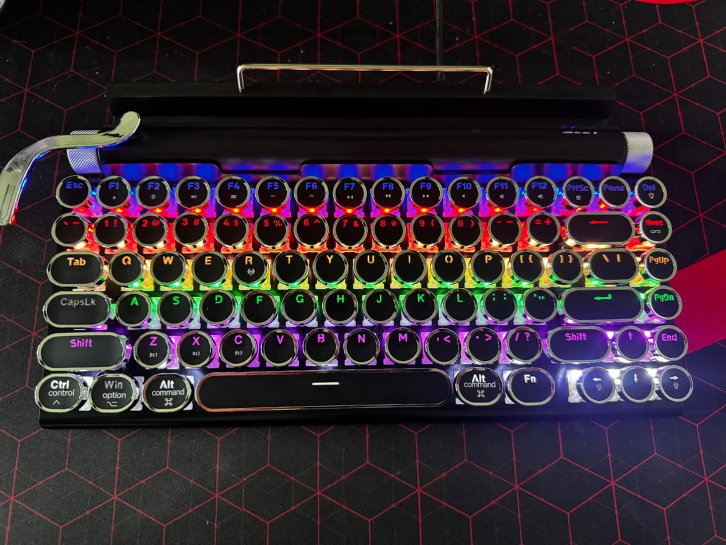 Customer photo review of TW1867 Retro typewriter keyboard black