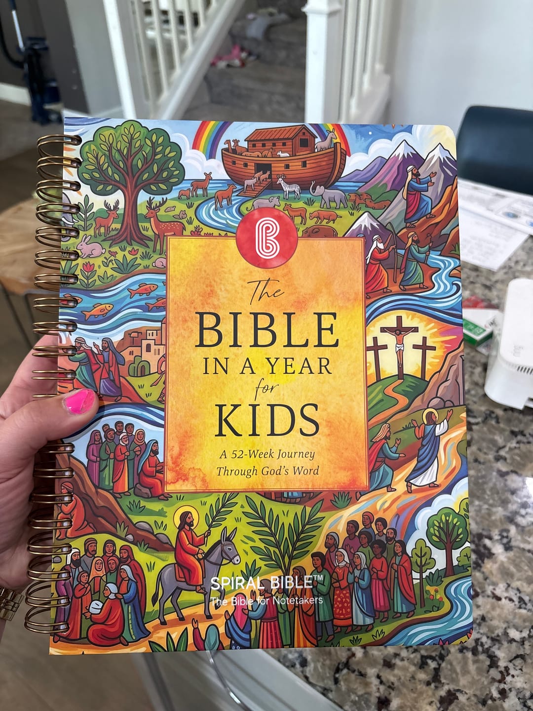Customer photo review of The Bible In A Year For Kids: A 52-Week Journey Through God's Word