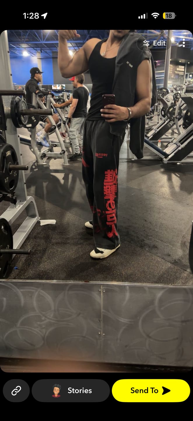 Customer photo review of 2128 - AOT©  x YLA Baggy Joggers