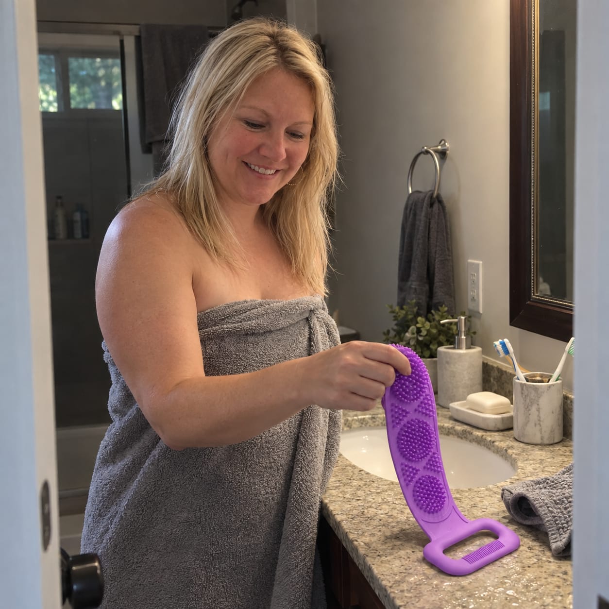 Customer photo review of Silicone Back Scrubber