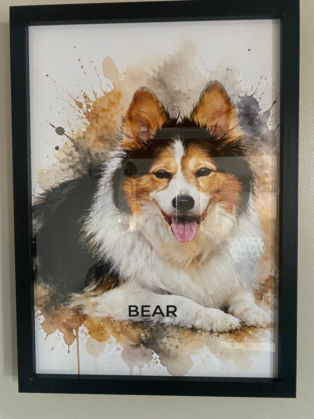 Customer photo review of Personalised Poster - Watercolour Realistic Portrait