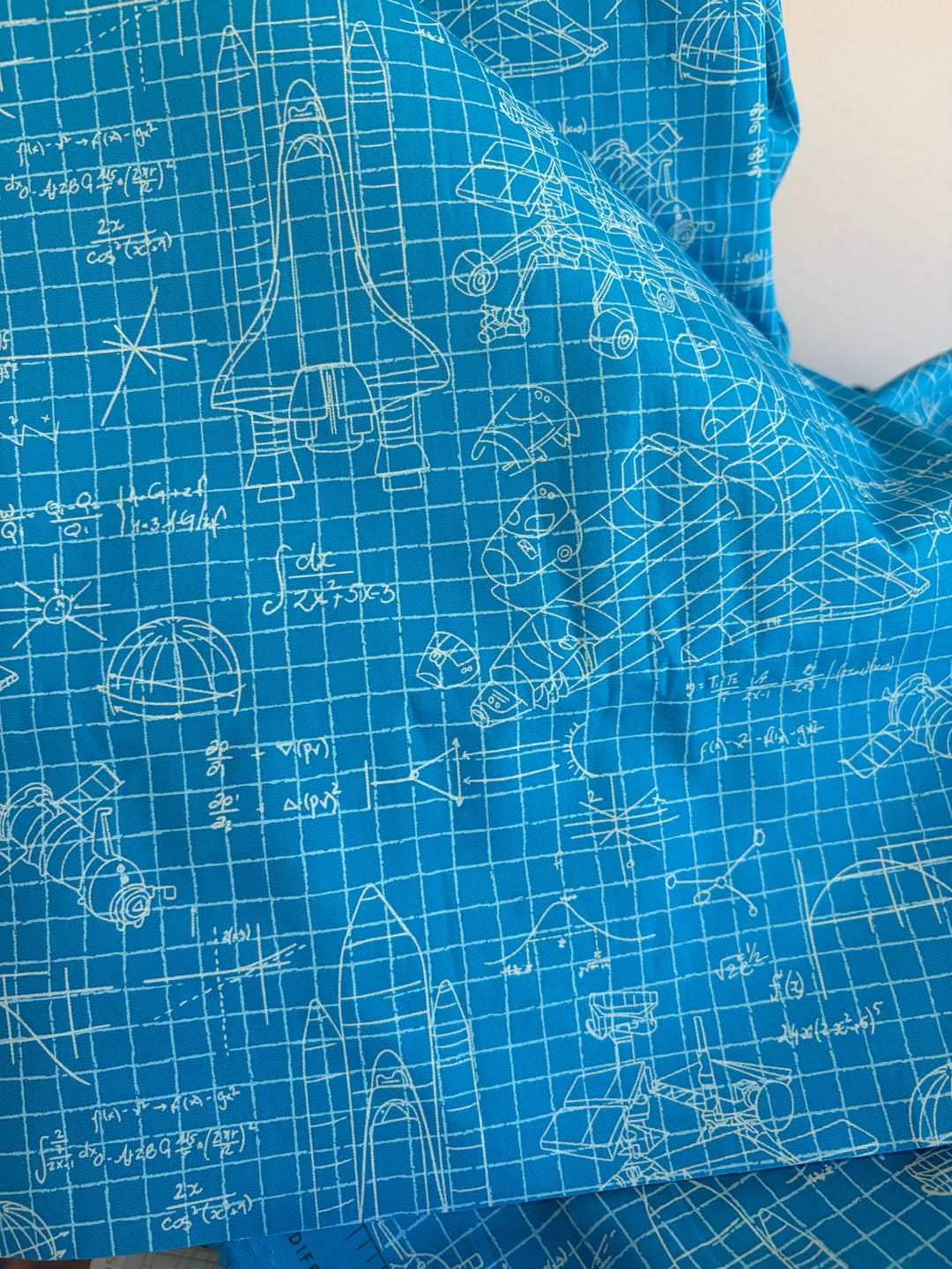 Customer photo review of Rocket Science Fabric Collection - Stellar Engineering Blue