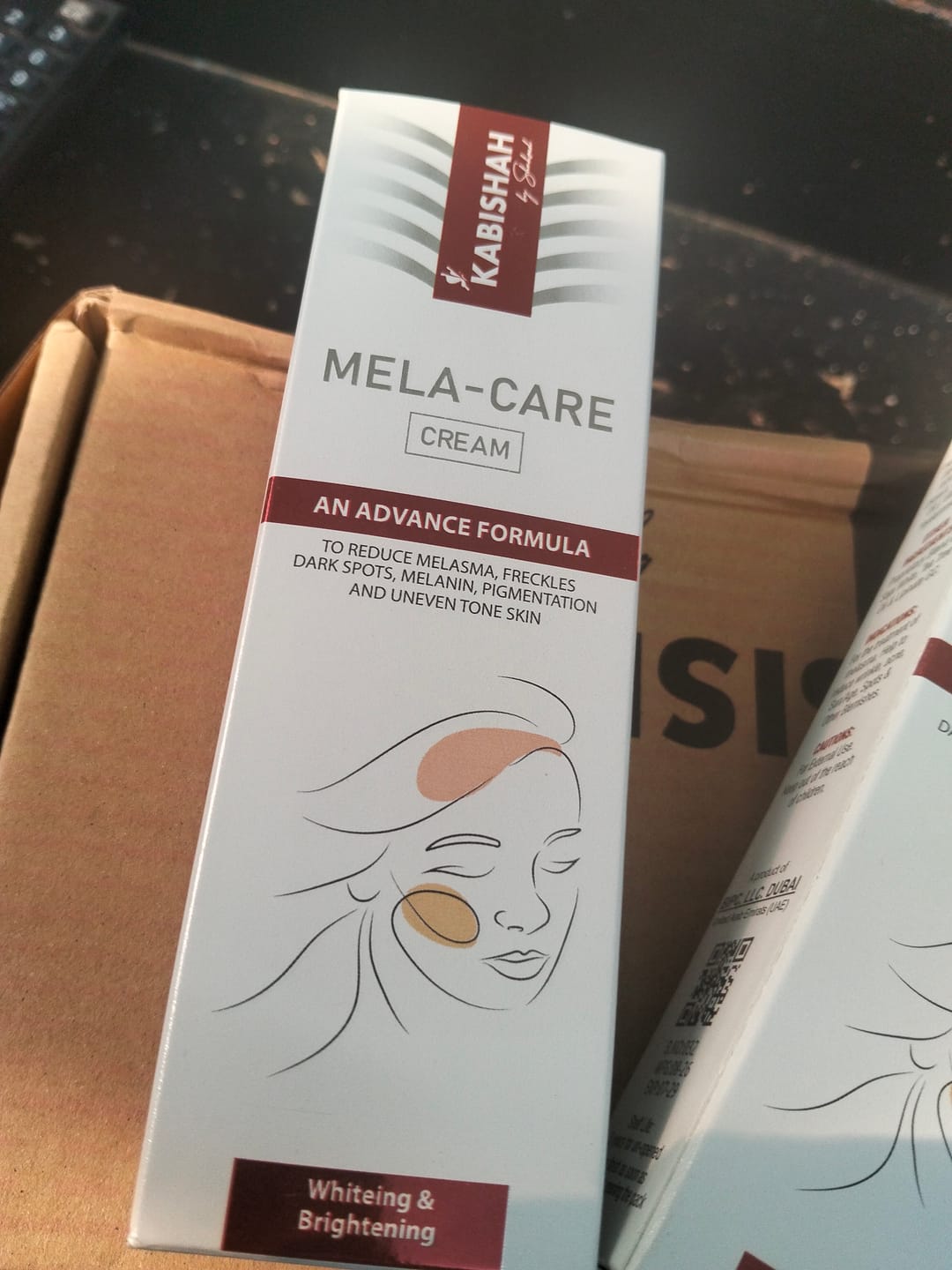 Customer photo review of Mela Care Advanced Brightening Cream Double Pack Bundle