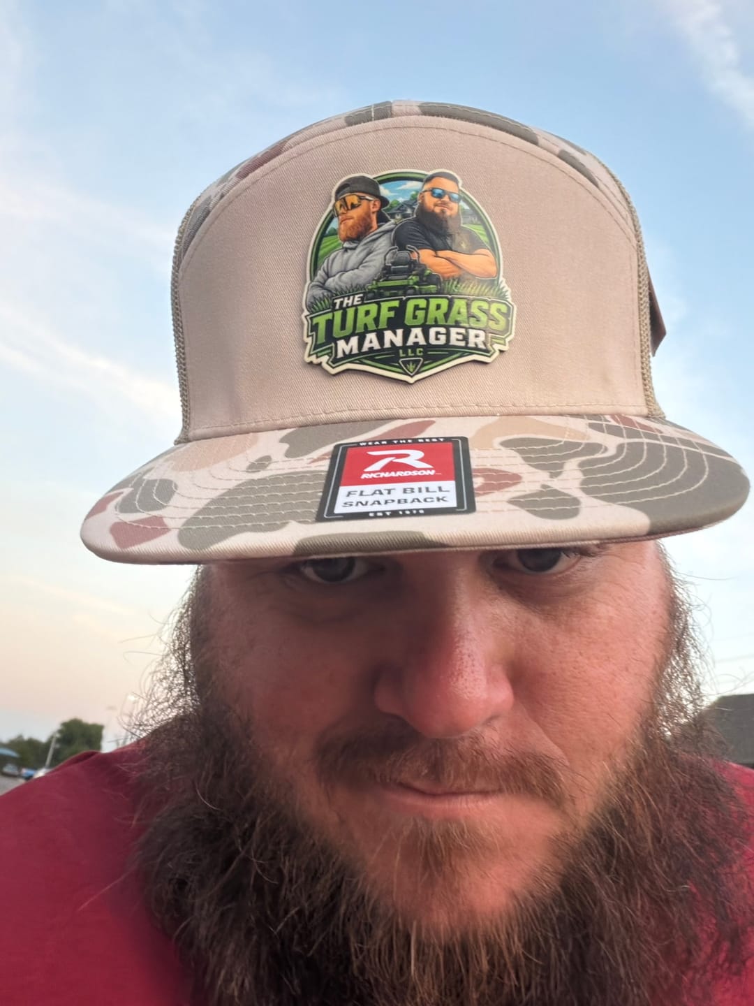 Customer photo review of Custom Camo Full Color Patch Hats