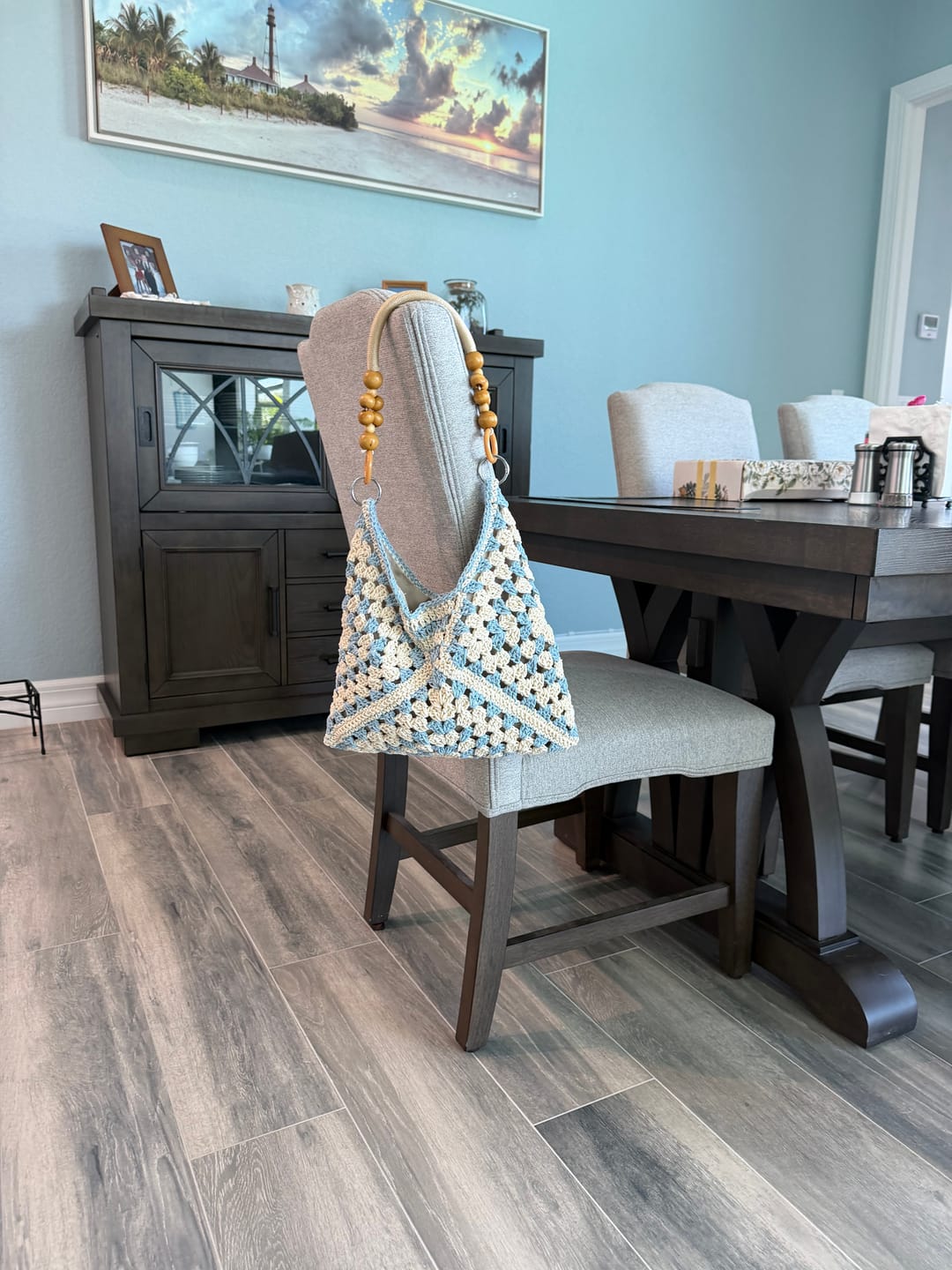 Customer photo review of Sunny Holiday shoulder bag crochet kit