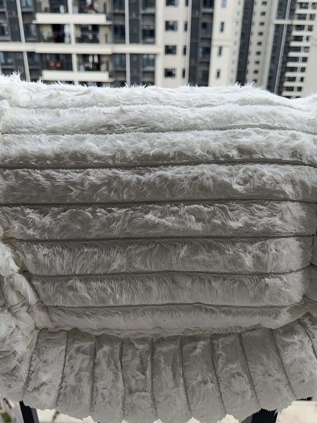 Customer photo review of Pawtique RibNest™ Plush Bolster Dog Sofa Bed