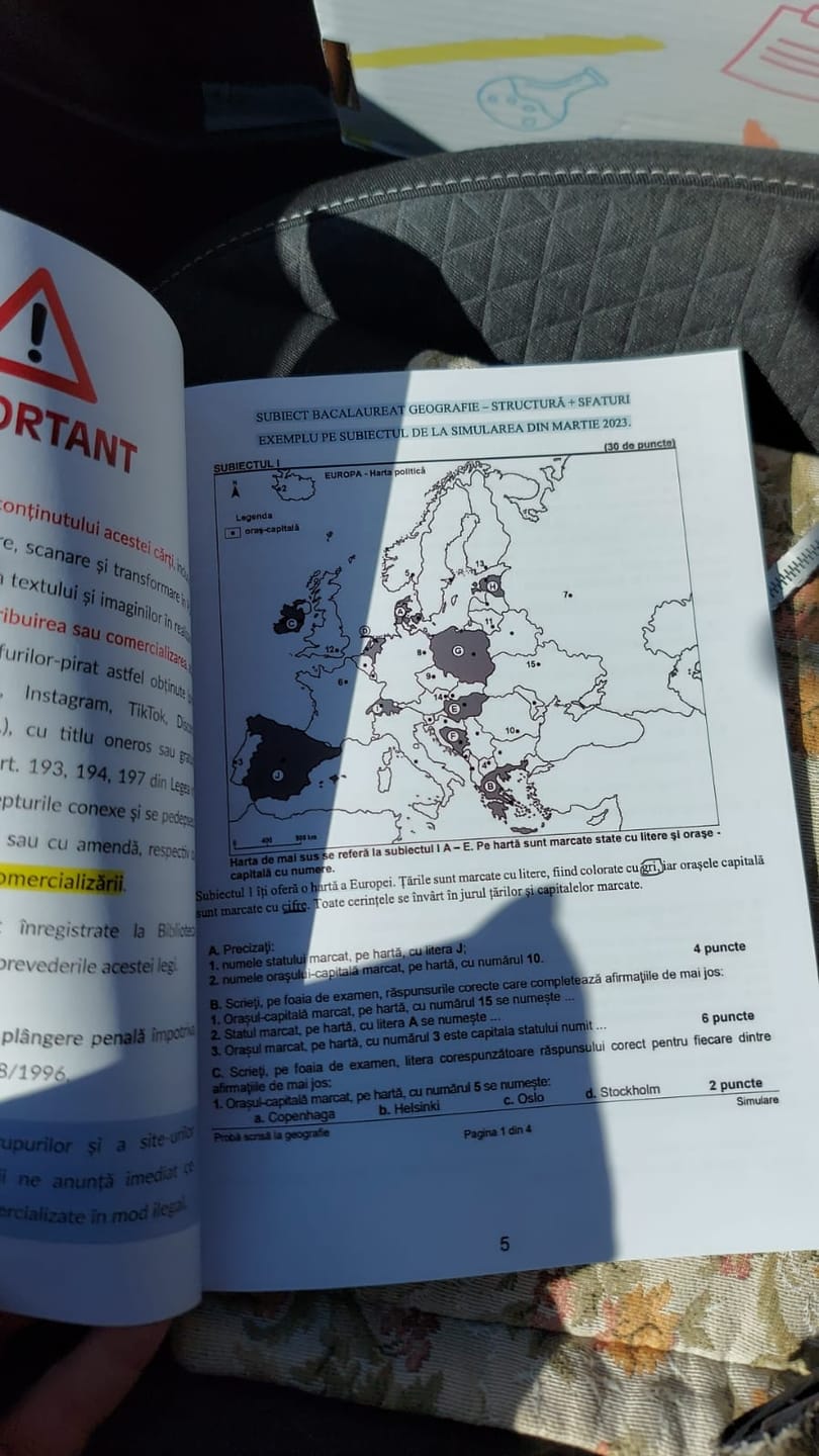 Customer photo review of Carte Geografie Bacalaureat Bacademia