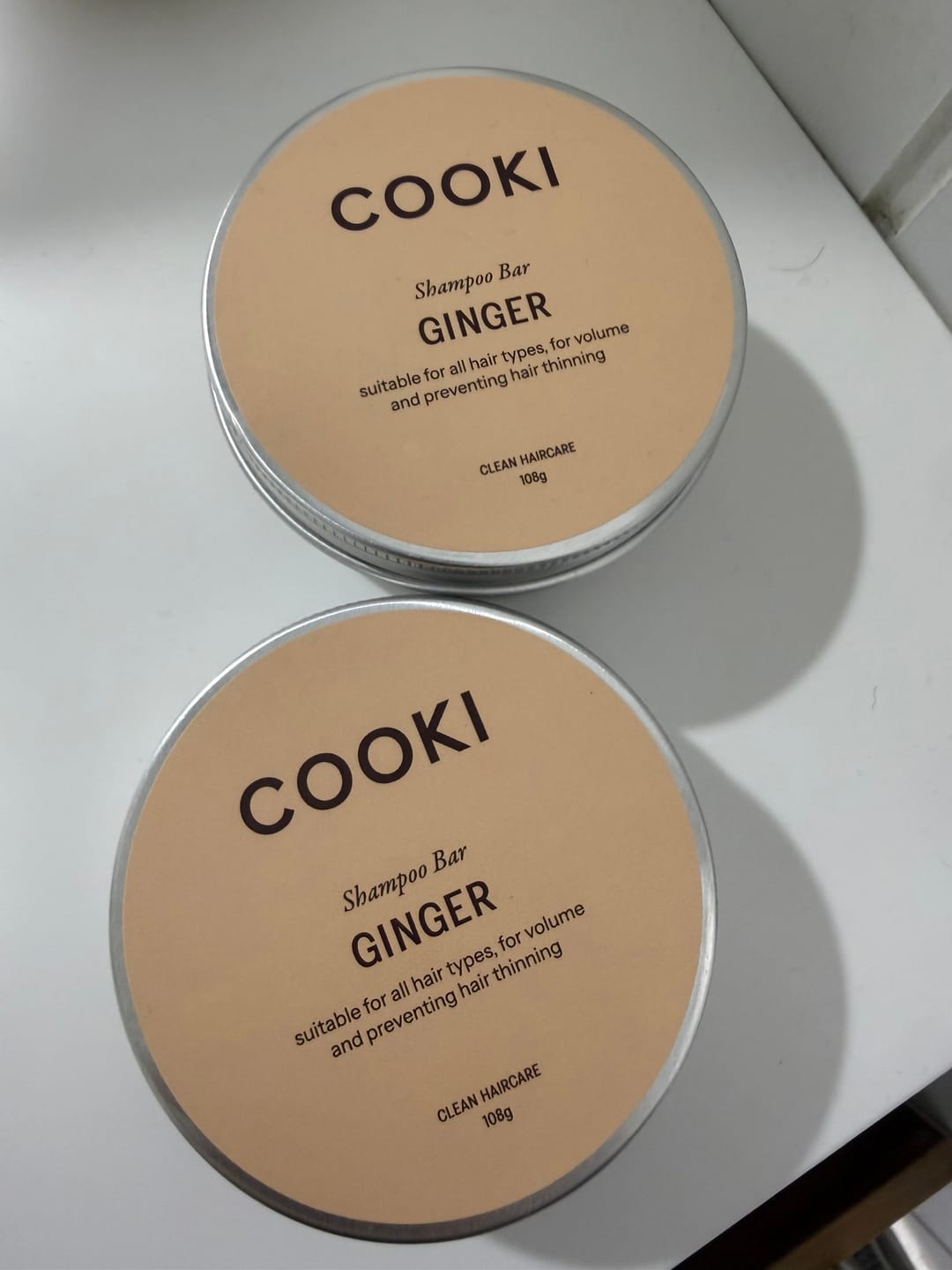 Customer photo review of Ginger Shampoo Bar