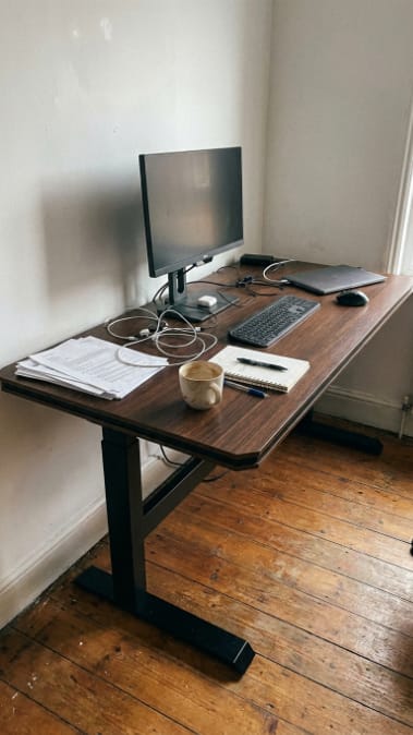 Customer photo review of STANDO Apex Heritage Modular Standing Desk