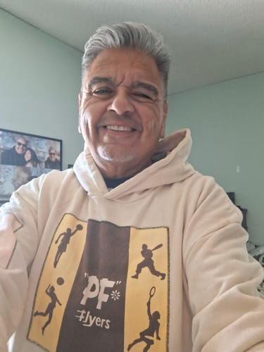 Customer photo review of Retro Varsity Hoodie