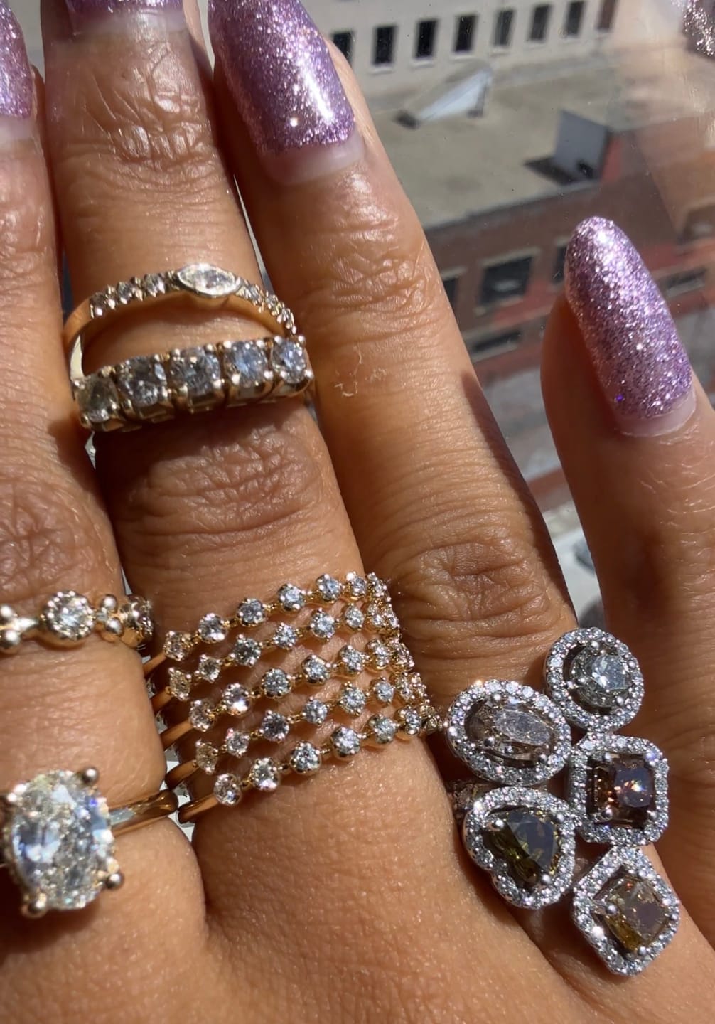 Customer photo review of Five Row Constellation Ring