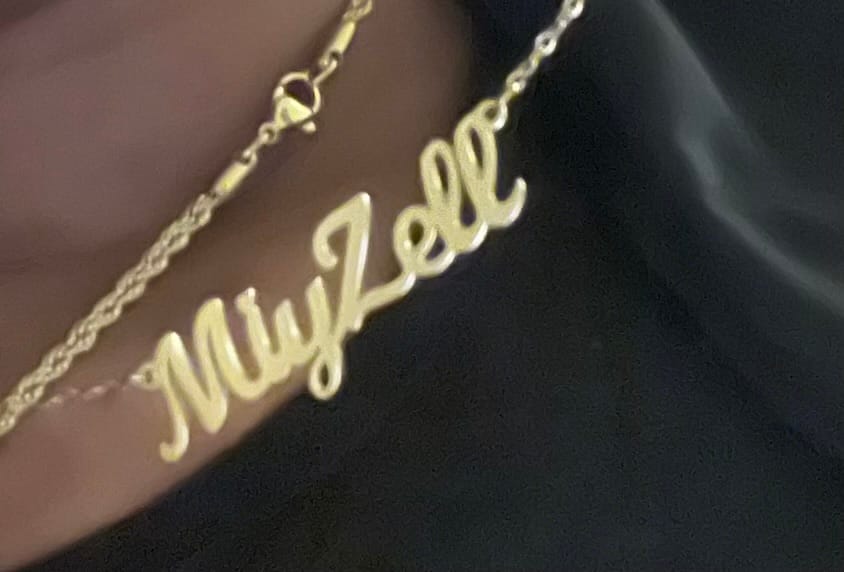 Customer photo review of Custom Name Necklace