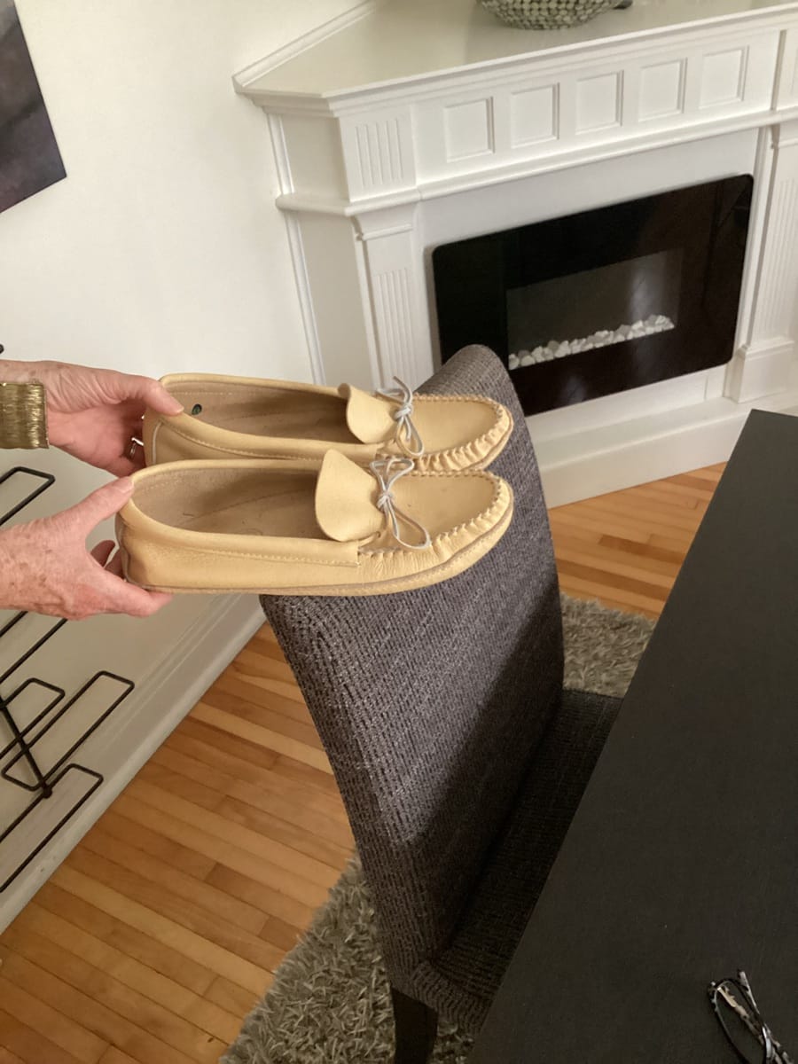 Customer photo review of Men's Moose Hide Moccasins