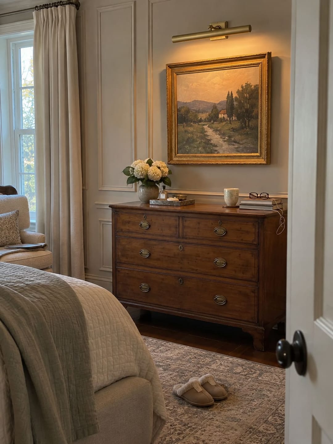 Customer photo review of Aurelian Cabinet Picture Light
