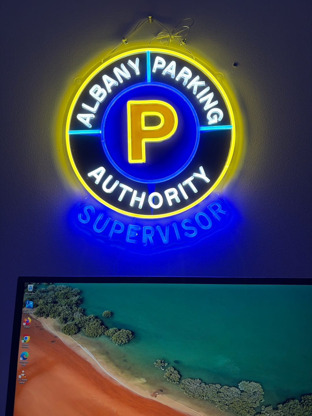 Customer photo review of Albany Parking Authority | LED Neon Sign