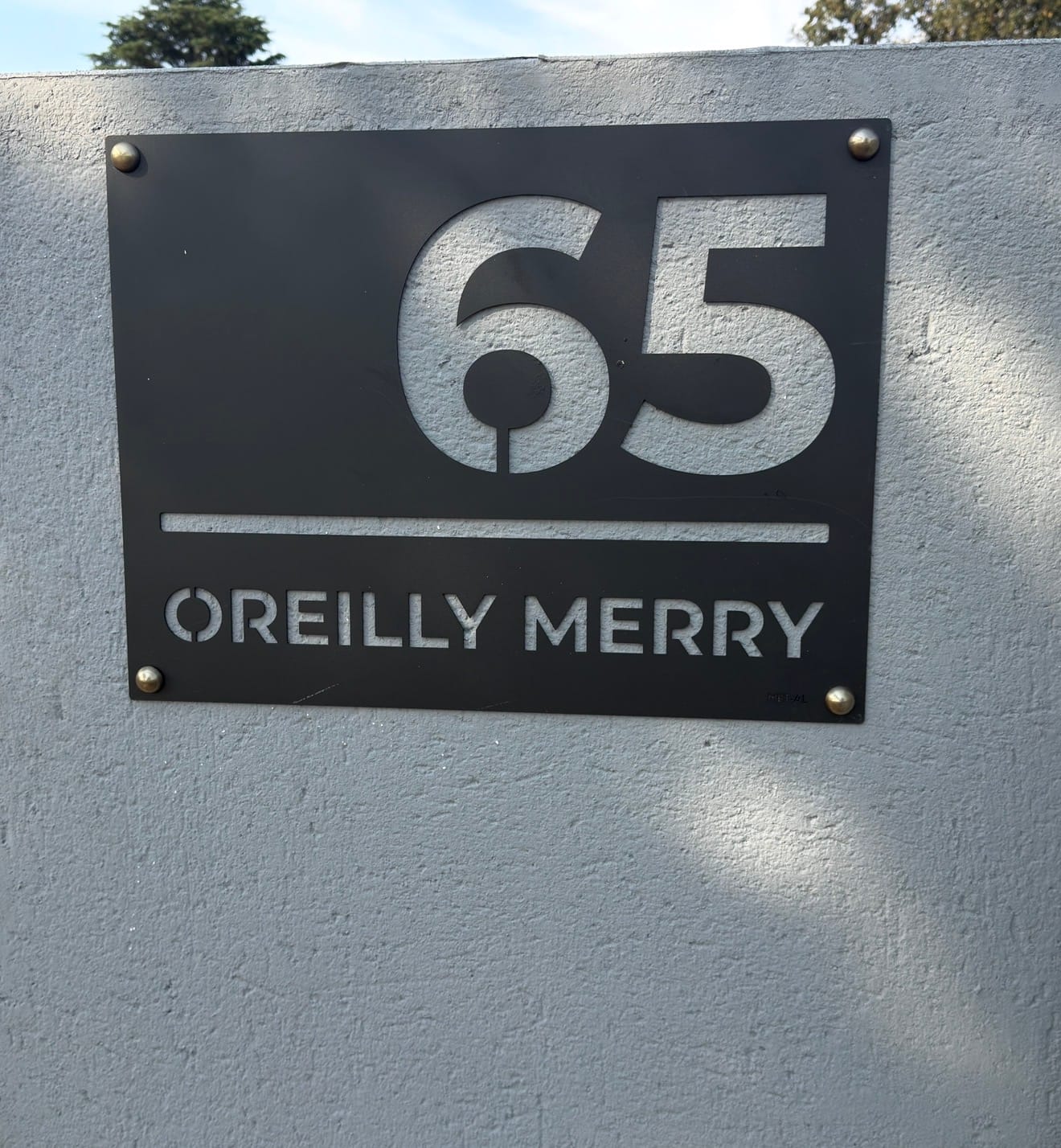 Customer photo review of The Urban Metal House Number